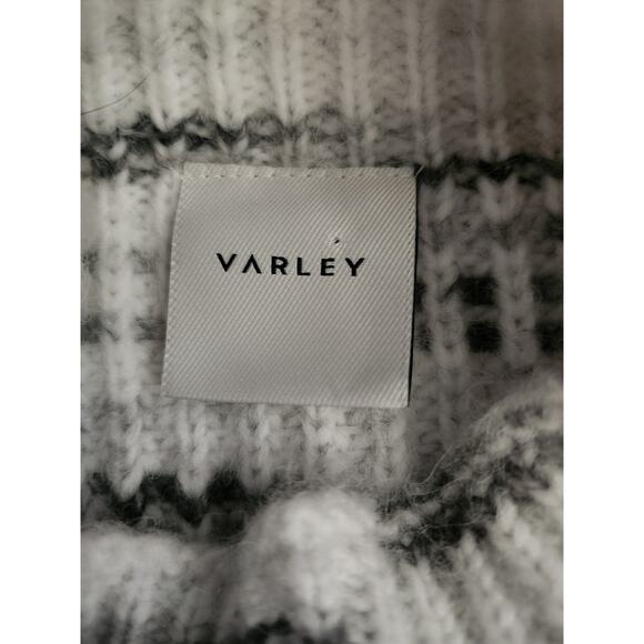 Varley Belgrave Sweater Women's Sz M Balloon Sleeve Dalmatian Knit Marbled - Picture 3 of 5